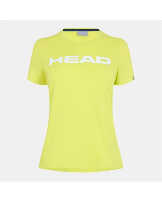 Head Yellow Lucy Wordmark Crew Neck Short Sleeve Jersey T-Shirt