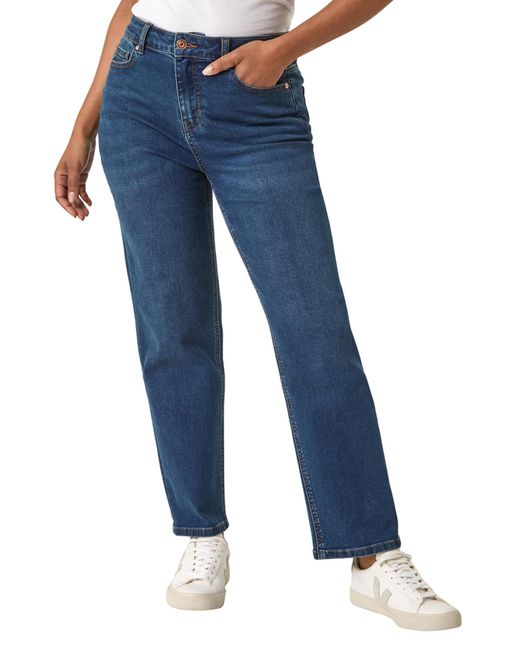 Roman Blue Petite Stretch Straight Leg Jeans