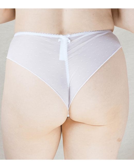 Pour Moi White Flora Brazilian Brief