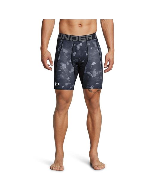 Under Armour Gray Camo Compression Fitness Shorts for men