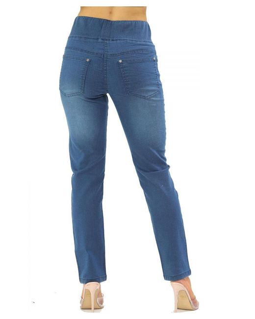 MYT Blue Elasticated Waist Tummy Control Jeans