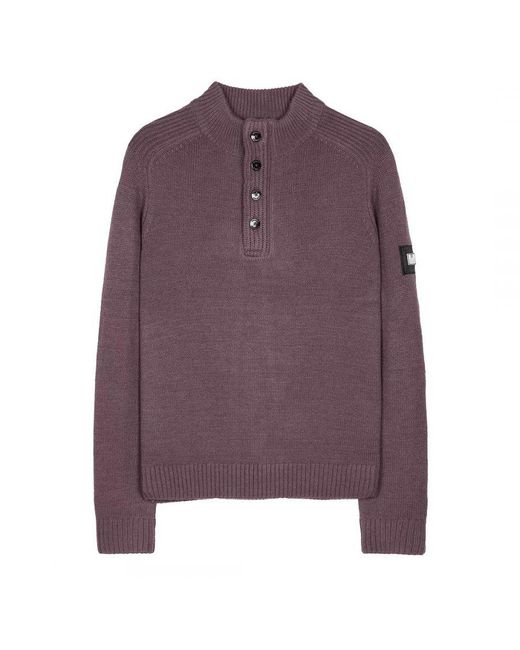 Weekend Offender Purple Castillos Dark Grape Sweater for men