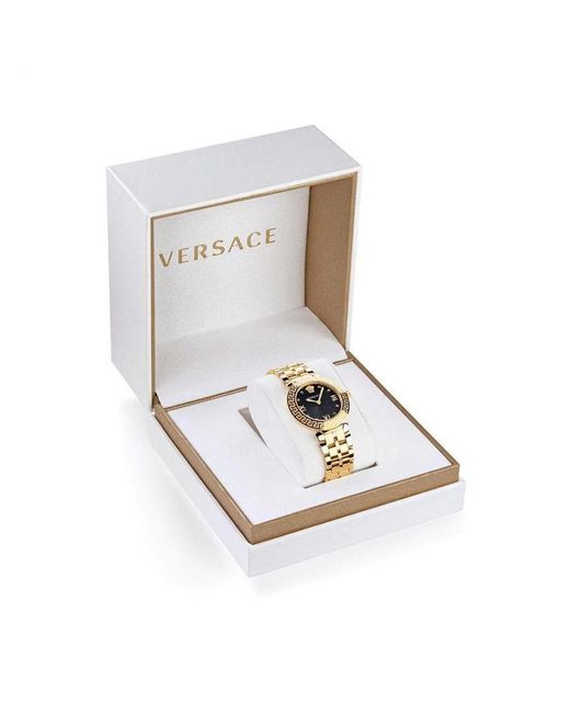 Versace Greca Icon Dames Horloge Goudkleurig Vez600521 in het Metallic
