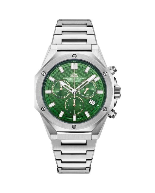 Christophe Duchamp Green Raidillon Chrono Watch 42Mm for men
