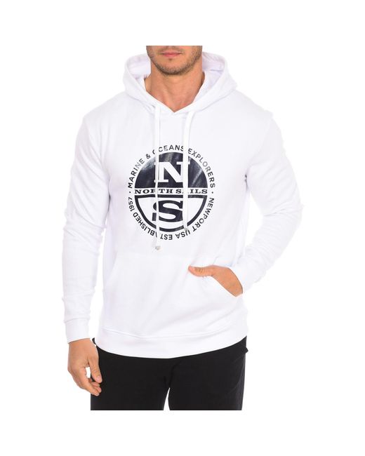 North Sails Hoodie 9022980 in het White voor heren