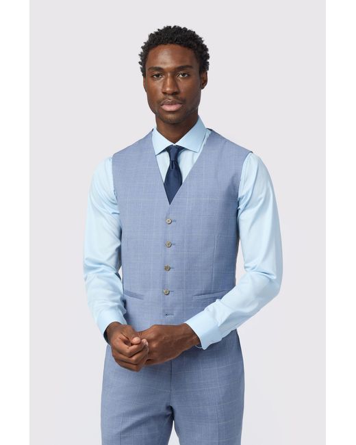 Alexandre Silver Label Blue Italian Windowpane Tailored Trouser for men