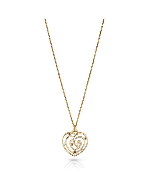 Orphelia Metallic 'Euphoria' 925 Sterling Set: Chain-Pendant + Earrings