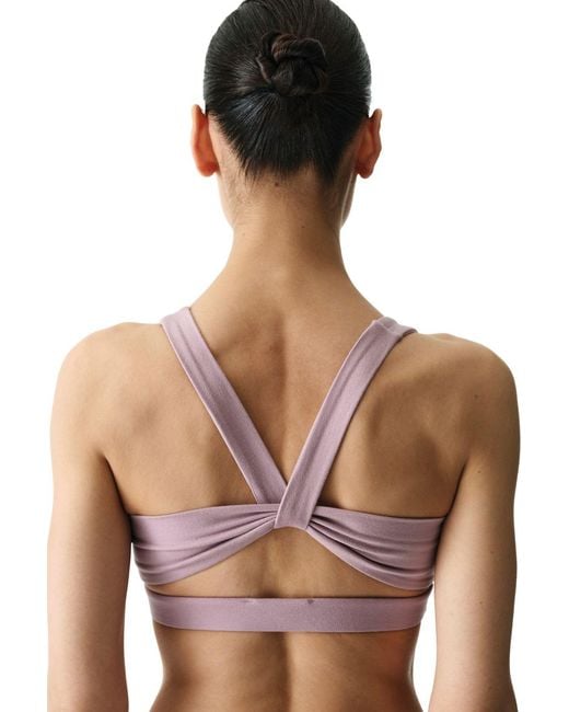 Penti Purple Ribbed Cotton Modal Sports Bra