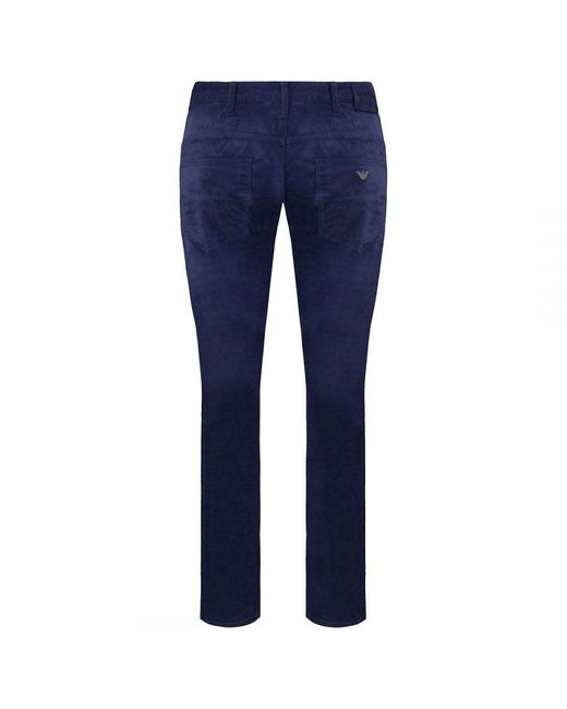 Armani Blue Emporio J06 Slim Fit Stretch Trousers for men