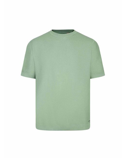 Luke 1977 Green Ford Knitted Cotton T-Shirt for men