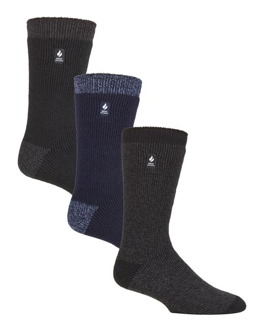 Heat Holders Black 3 Pack Multipack Insulated Thermal Socks For Winter for men