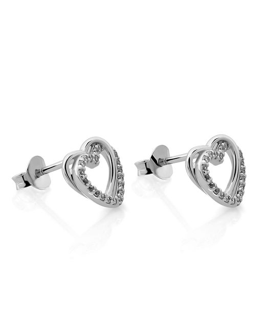Orphelia Metallic 'Ariana' 925 Sterling Stud Earrings