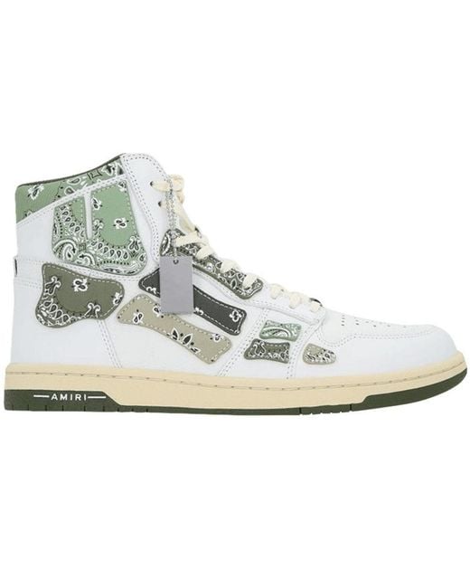 Amiri White Bandana Skel Top High Top Sneakers Leather for men