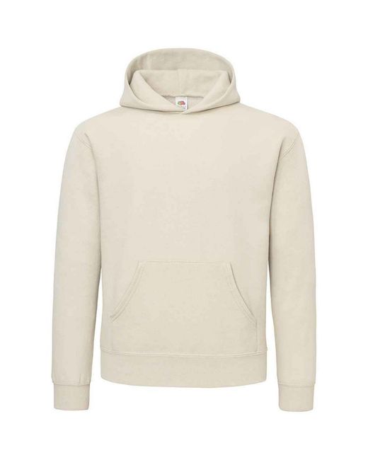 Fruit Of The Loom White Cotton Hoodie (Desert) for men