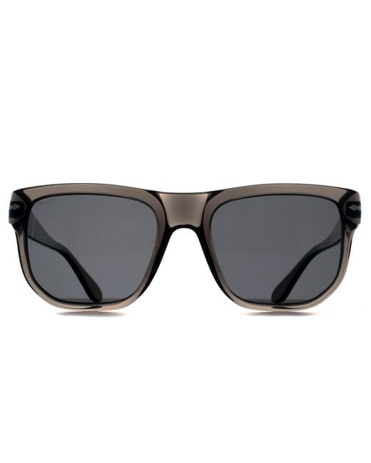 Persol Gray Square Opal Smoke Dark Polarized Po3306S