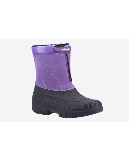Cotswold Purple Venture Waterproof Winter Boot for men
