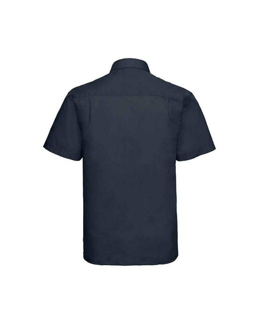 Russell Blue Collection Poplin Easy-Care Short-Sleeved Formal Shirt (French) for men