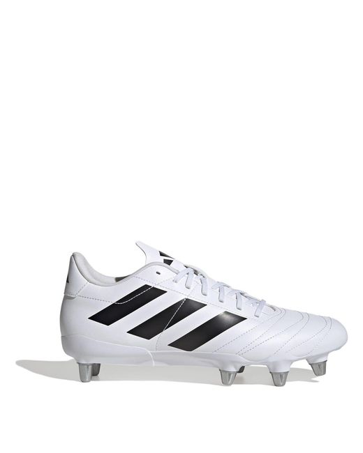 Adidas White Kakari Adults Soft Ground Rugby Boots for men