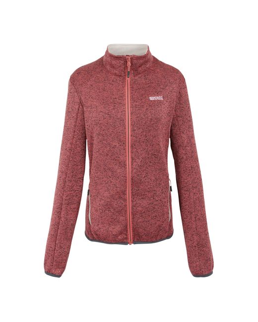Regatta Red Ladies Newhill Ii Full Zip Fleece Jacket Bloom/Light Vanilla)