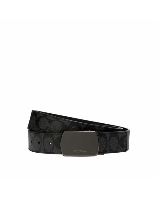 COACH Black 38mm Modern Plaque Belt for men