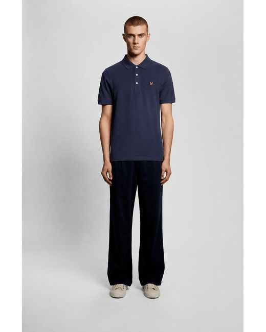 Lyle & Scott Blue Cotton Polo Shirt for men