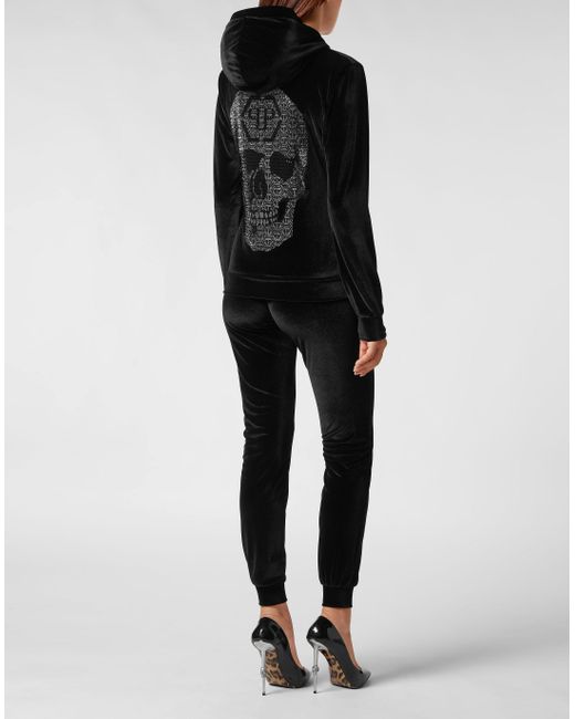 Philipp Plein Trainingspak: Hoodie & Broek Skull in het Black