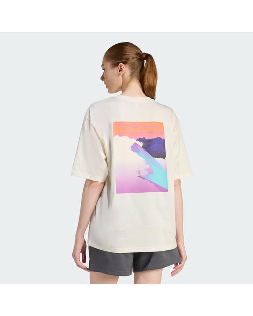 Adidas White Outdoor Adventure Graphic T-Shirt