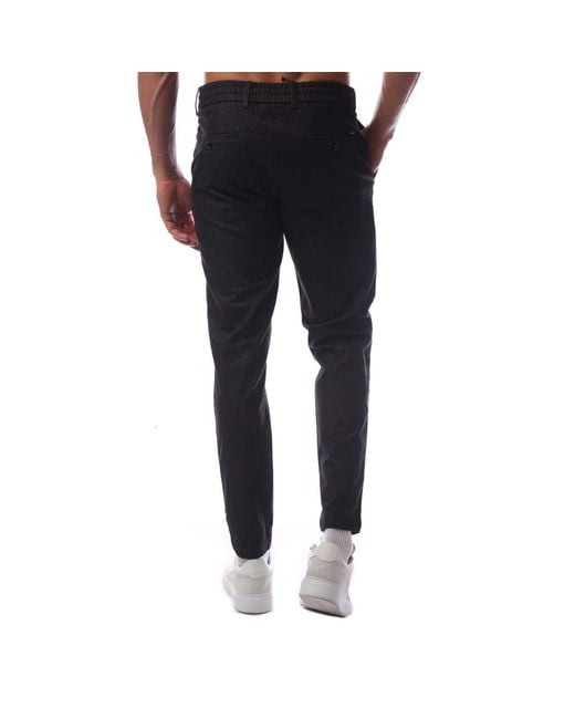 Boss Black Genius Solid Patterned Slim Trousers for men