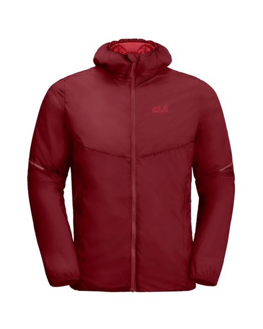 Jack Wolfskin Red Featherweight Insulation Burgundy Jacket for men