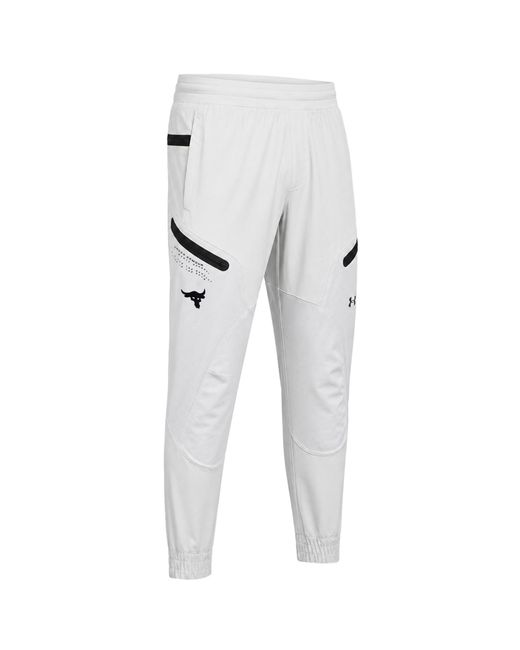Under Armour Gray X Project Rock Unstoppable Track Pants for men