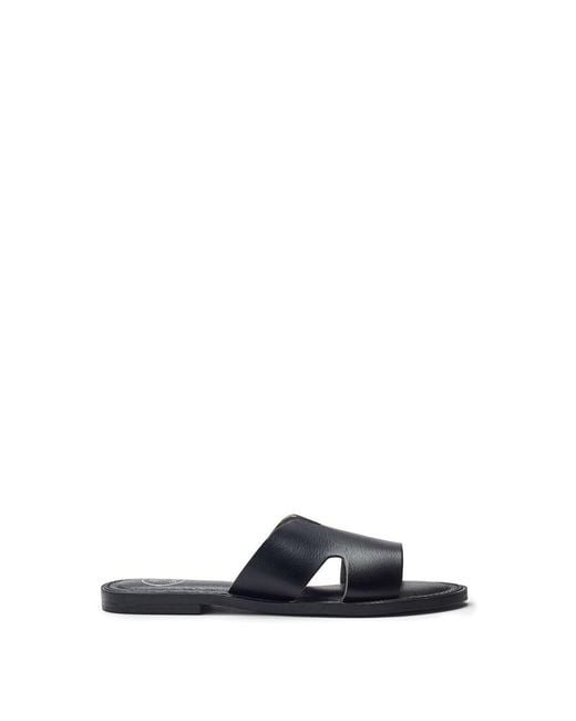 b.soleful Black Layana Sandals Faux Leather