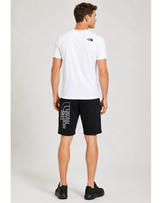 The North Face White Ss Easy Tee And Graphic Shorts Set for men