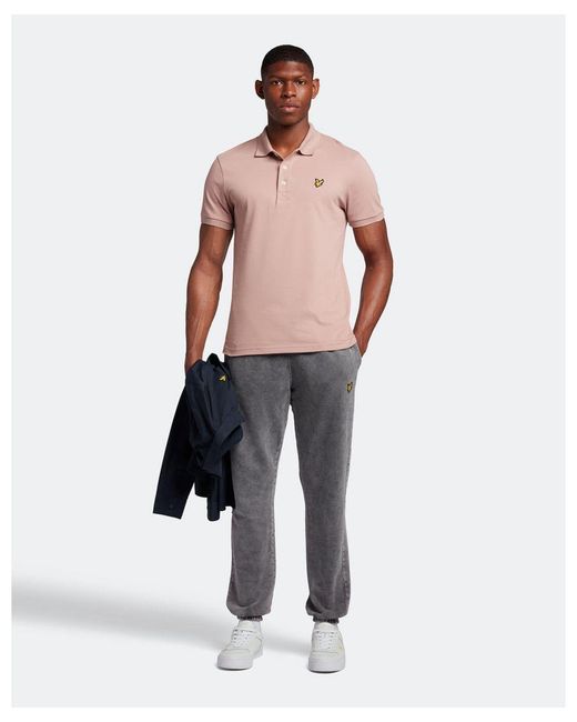 Lyle & Scott Pink Plain Polo Shirt for men