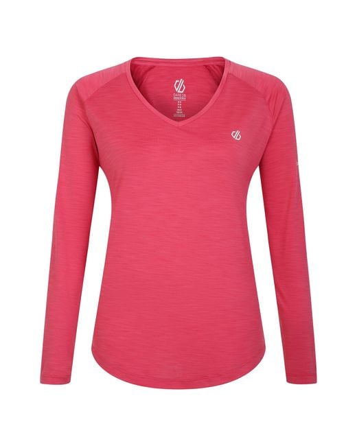 Dare 2b Pink Ladies Discern Long Sleeve T-Shirt (Sorbet)