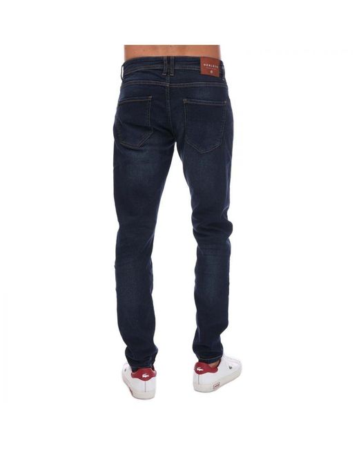Henleys Blue Mayhen Slim Jeans for men