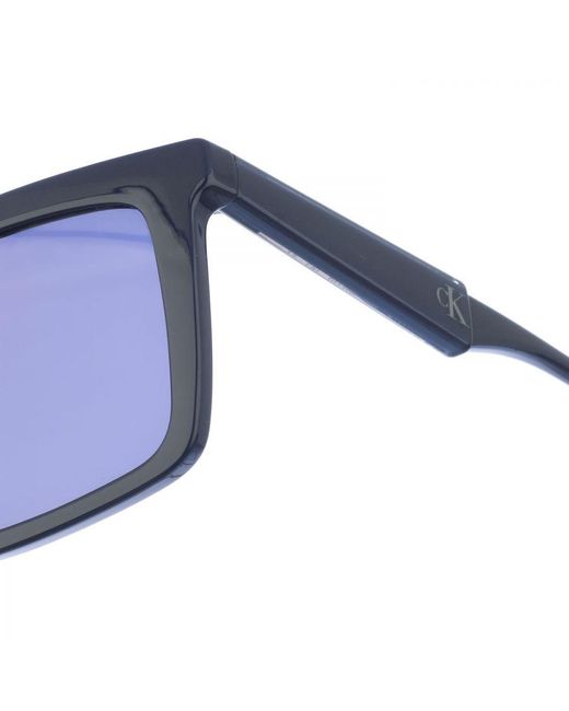 Calvin Klein Blue Acetate Sunglasses With Rectangular Shape Ckj23607S for men