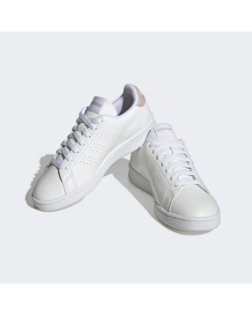 Adidas White Advantage Shoes for men