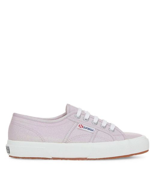 Superga White Ladies 2750 Lamew Metallic Trainers (Pastel/Iridescent)