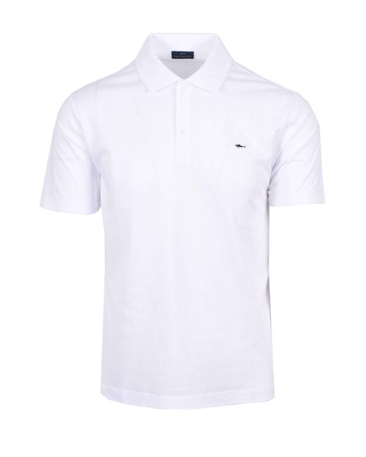 Paul & Shark White Polo Shirt Cotton for men