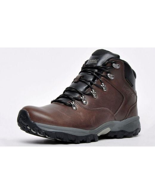 Regatta Brown Bainsford Waterproof Smooth Leather Walking Boots for men