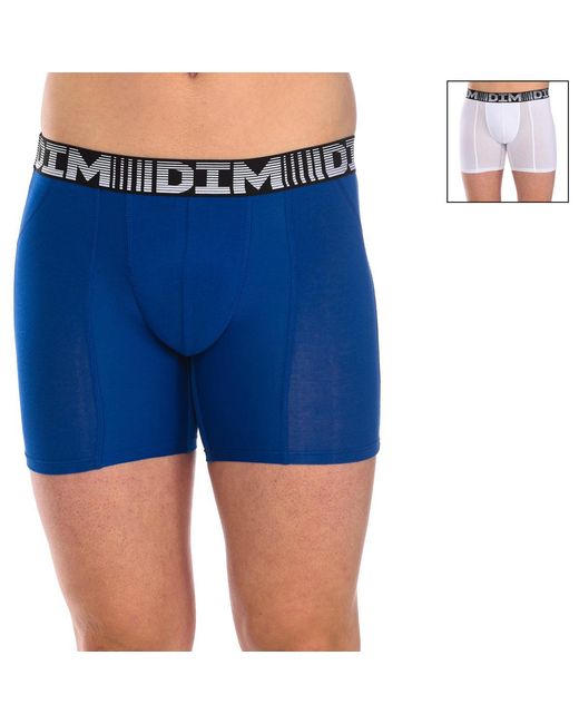 Dim Blue Pack-2 3D Flex Air Cotton Long Boxers D01N2 for men