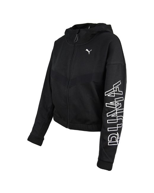 PUMA Black Zip Up Hoodie Cotton