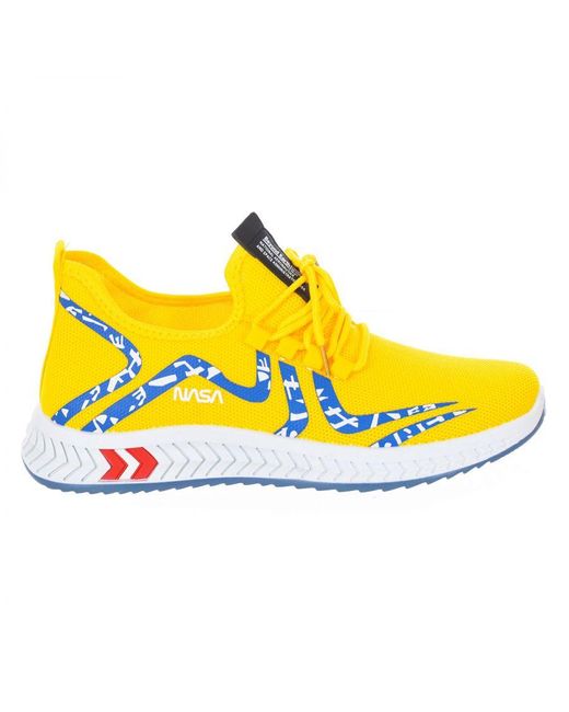 NASA Yellow Csk2024 High Style Lace-Up Sports Shoes for men