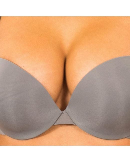 Tommy Hilfiger Gray Push-Up Bra With Padded Cups And Underwire 1387903603