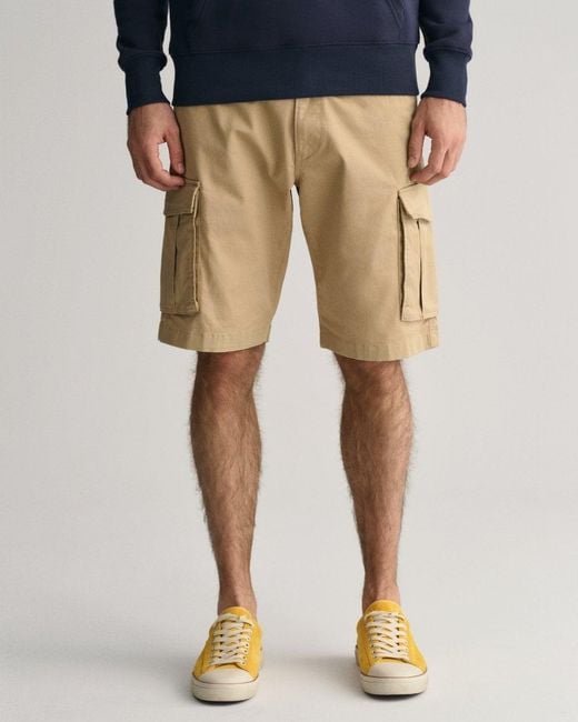 Gant Natural Relaxed Twill Cargo Shorts for men