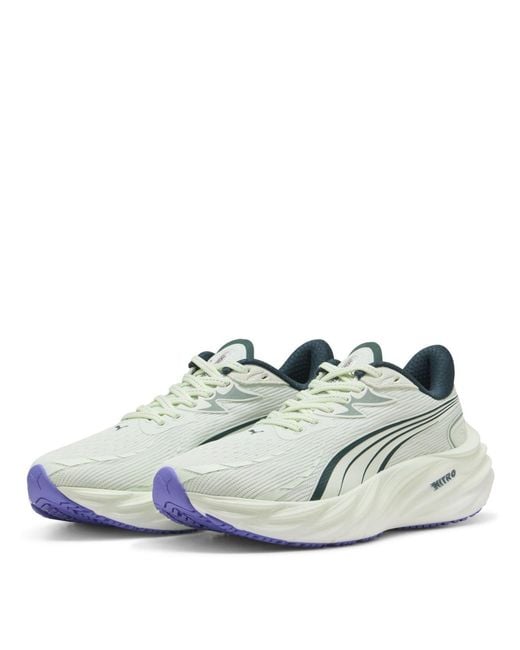 PUMA White Velocity Nitro 4 Everyday Neutral Road Running Shoes