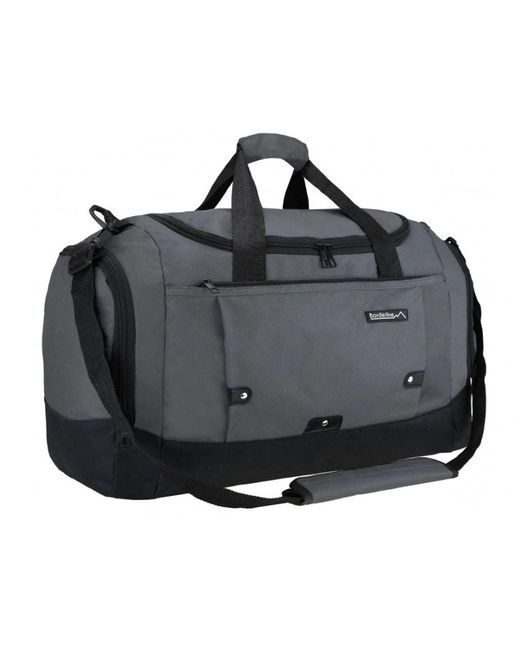 Infinity Leather Black Large Duffel Weekend Holdall Carry-On Cabin Bag Gym Sports Travel Bag