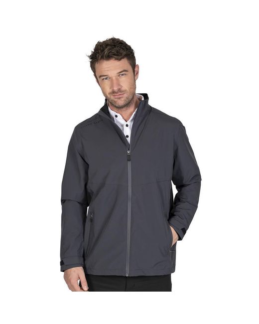 Island Green Blue Stretch Golf Waterproof Jacket for men