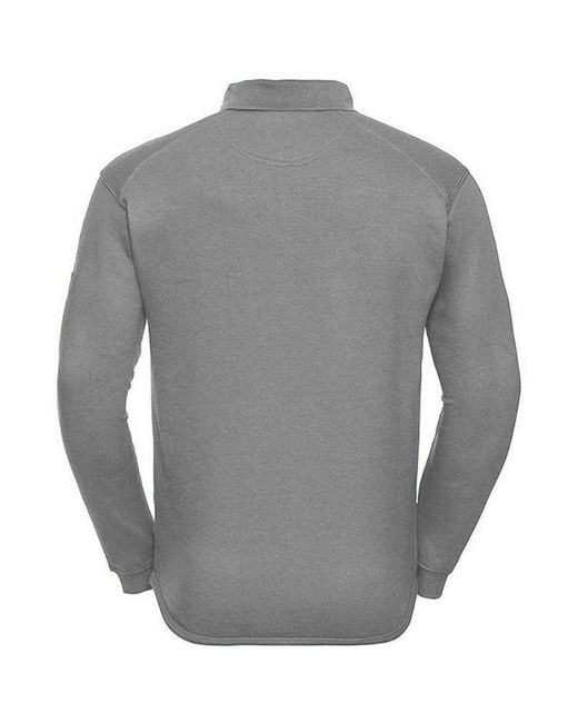 Russell Gray Europe Heavy Duty Collar Sweatshirt (Light Oxford) for men