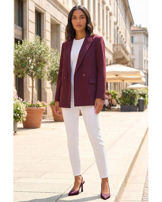 Roman Purple Premium Stretch Ponte Blazer